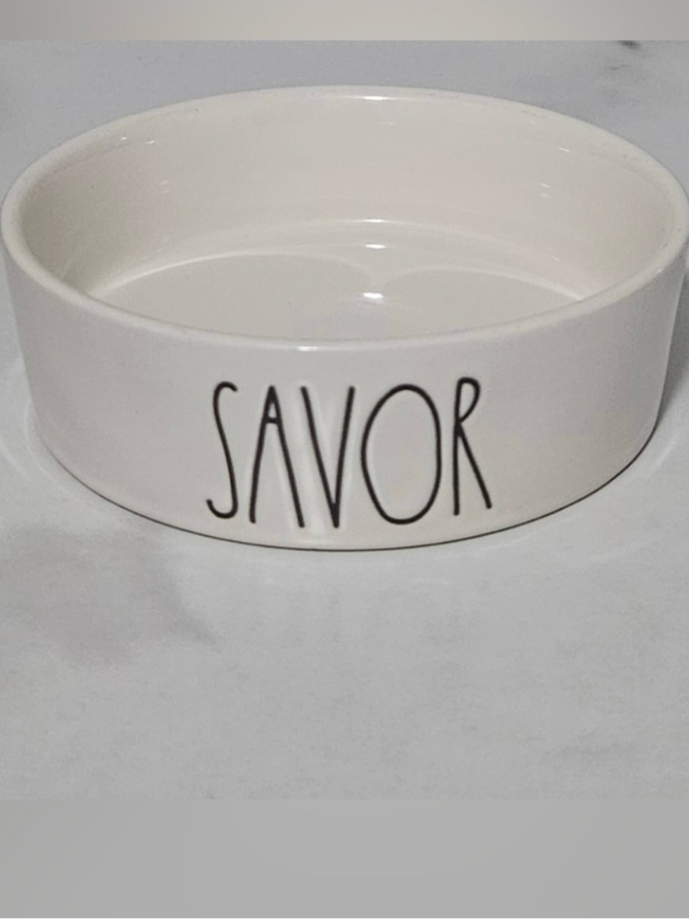 Rae Dunn White 'SAVOR' Ceramic Serving Bowl